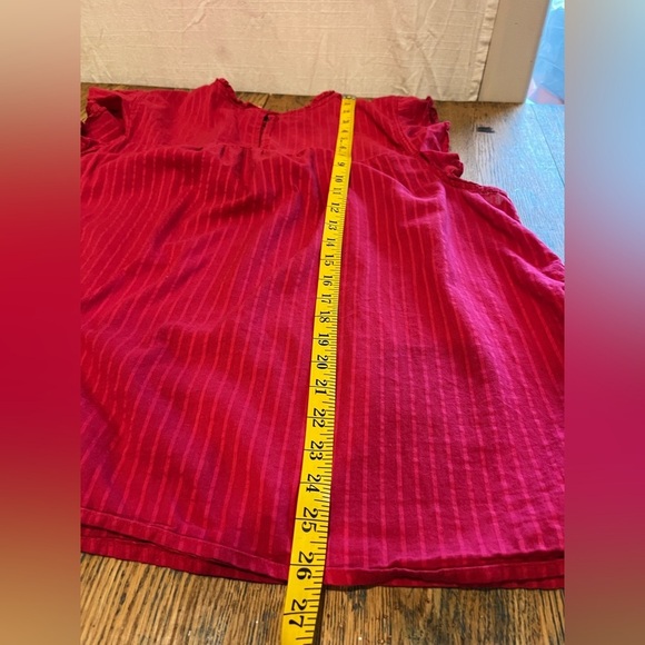 🩷 Red Smocked Flutter Sleeve Top – Old Navy – Size XXL🩷 - Picture 3 of 7